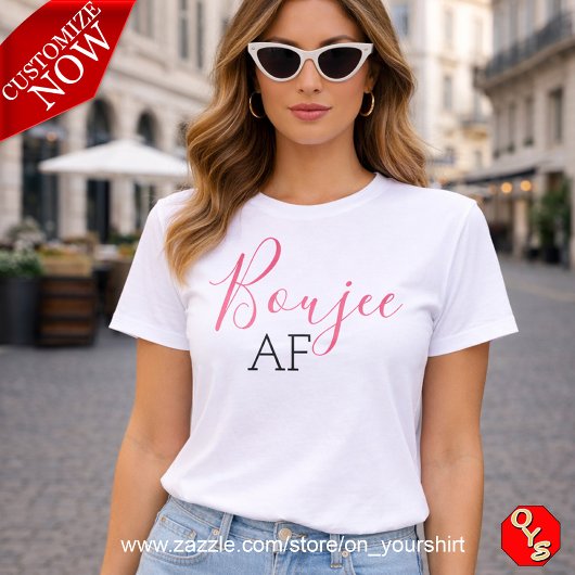 En Tri-matière T-Shirt Rose Boujee AF