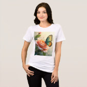 En Tri-matière T-shirt Rose papillon (Recto plein)