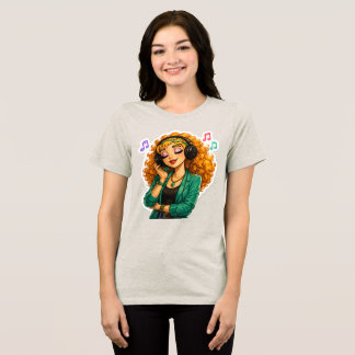 En Tri-matière T-Shirt Rosie Max Cartoon Girl – Jolie rousse bouc
