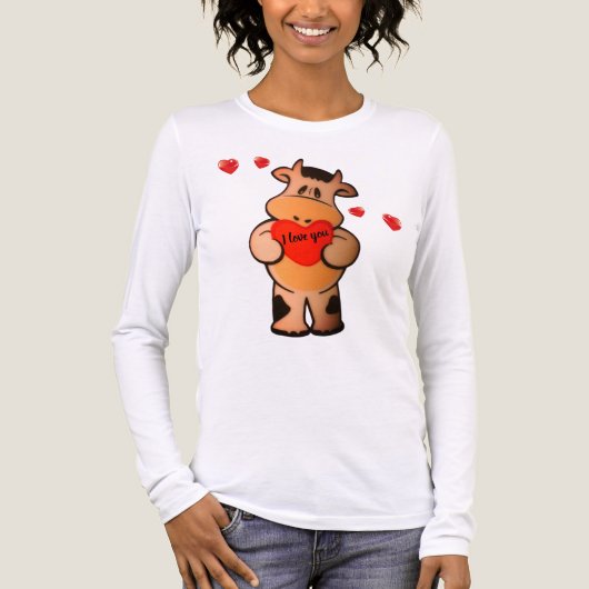 En Tri-matière T-Shirt sentiments de vache (Recto)