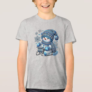 En Tri-matière T-shirt Snowman Boys