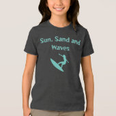 En Tri-matière T-shirt Soleil, Sable et Vagues (Recto)