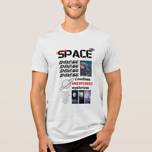 En Tri-matière T-shirt Space Adventure : Explore the Universe (Recto)