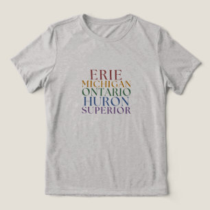 En Tri-matière T-shirt sur le thème de la pêche au Michigan pour