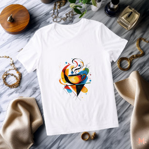 En Tri-matière T-Shirt Tasse à Café Abstrait Art Coloré