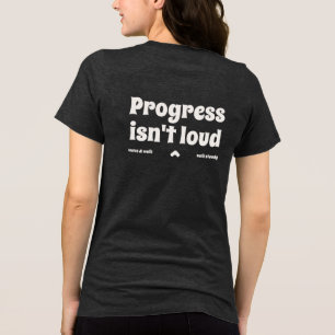 En Tri-matière T-Shirt Texte Force Tranquille de Progrès