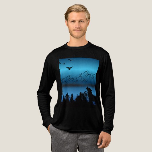 En Tri-matière T-shirt thème loup  (Recto complet)