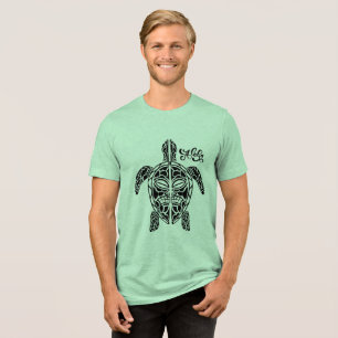 En Tri-matière T-shirt tortue hawaïenne pour hommes