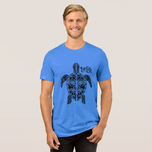 En Tri-matière T-shirt tortue hawaïenne pour hommes