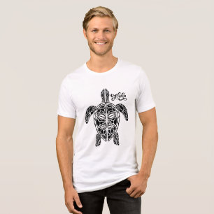 En Tri-matière T-shirt tortue hawaïenne pour hommes