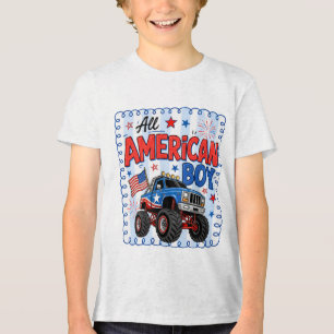 En Tri-matière T-Shirt Tout Garçon Américain