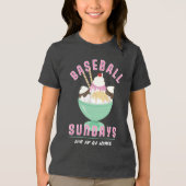 En Tri-matière T-shirt Travel Baseball les dimanches crème glacée (Recto)