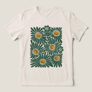 En Tri-matière T-Shirt Tri à fleurs abstraites pour femmes Emeral