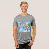 En Tri-matière T-Shirt tri-mélange avec impression sur le devant (Recto plein)
