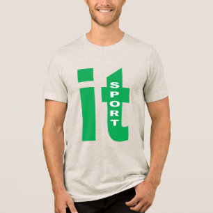 En Tri-matière T-Shirt tri-mélange avoine ITALIA SPORT
