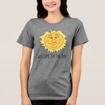 T-shirt tri-mélange femme Bienvenue Soleil