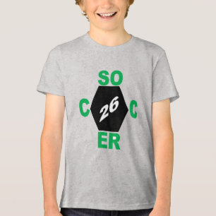 En Tri-matière T-Shirt tri-mélange gris DESIGN FOOTBALL 26