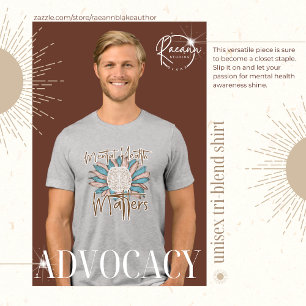 En Tri-matière T-Shirt Tri-Mélange Unisexe Santé Mentale Compte