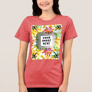 En Tri-matière T-shirt tricolore Bella+Canvas pour femmes