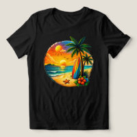 T-shirt tropical pour femmes Sunset T‑Shirt