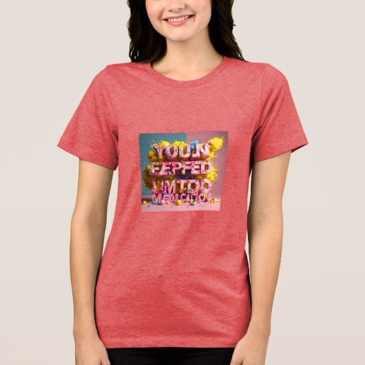 En Tri-matière T-shirt typographie" (Recto)