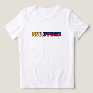 En Tri-matière T-Shirt Typographie Drapeau Philippines