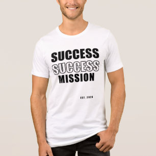 En Tri-matière T-shirt typographique Mission Succès 2028