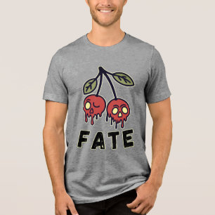 En Tri-matière T-shirt unisexe Funny Fate Cherry Skull