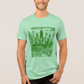 En Tri-matière T-shirt vert de Chicago (Recto)