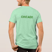 En Tri-matière T-shirt vert de Chicago (Verso)