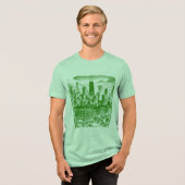 En Tri-matière T-shirt vert de Chicago (Recto plein)