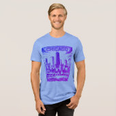 En Tri-matière T-shirt violet de Chicago (Recto plein)