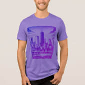 En Tri-matière T-shirt violet de Chicago (Recto)