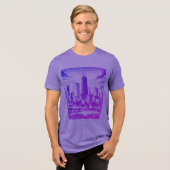 En Tri-matière T-shirt violet de Chicago (Recto plein)
