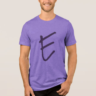 En Tri-matière T-Shirt violet foncé oversize "E"