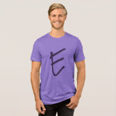 En Tri-matière T-Shirt violet foncé oversize "E" (Recto plein)
