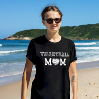 En Tri-matière T-shirt Volleyball Maman Coeur