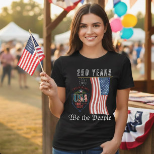 En Tri-matière T-Shirt "We the People" US 250 pour femmes