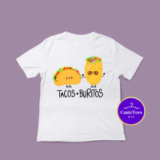 En Tri-matière Tacos & Burritos Foodie T-Shirt
