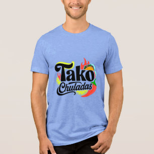 En Tri-matière Tako Chuladas T-Shirt de nourriture mexicaine vibr