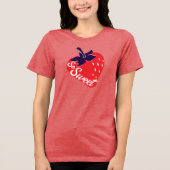 En Tri-matière Tellement doux slogan graphique fraise t-shirt (Recto)