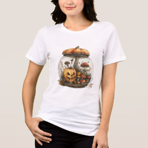 En Tri-matière Terrarium citrouille T-shirt Halloween
