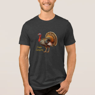 En Tri-matière Thanksgiving Turquie T-shirt Tri-Bl homme