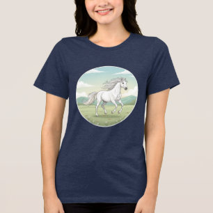 En Tri-matière Traversée de rêve – Élégant T-shirt femme au cheva