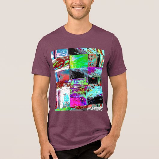 En Tri-matière Tri-blend T-Shirt – Abstract Grid (Recto)