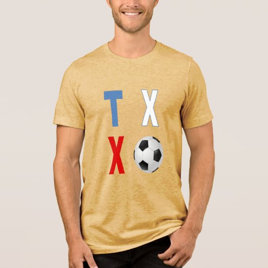 En Tri-matière Tri-blend T-Shirt mustard TEXAS SPORT (Recto)