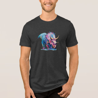 En Tri-matière Triceratops Splendor: Unisex T-Shirt