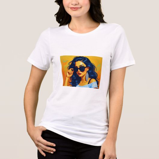 En Tri-matière Tropical Girl T-Shirt (Recto)