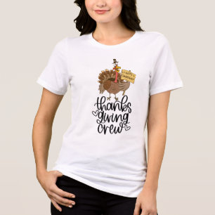 En Tri-matière Turquie T-Shirt Thanksgiving - Joli et amusant des