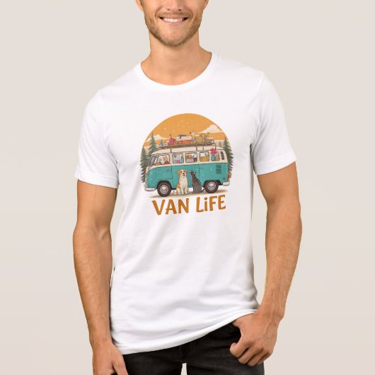 En Tri-matière Van Life Paws & Adventure T-Shirt (Recto)